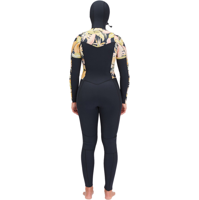 2022 Billabong Frauen Salty Dayz 4/3mm Brustreiverschluss Mit Kapuze Neoprenanzug F44F11 - Jungle Night